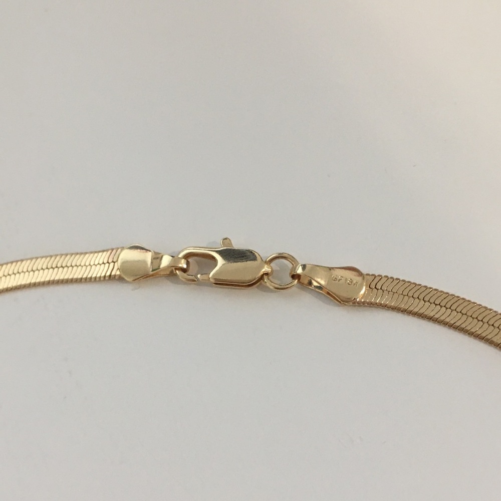 18K gold filled snake chain necklace 18” - Picture 2 of 4
